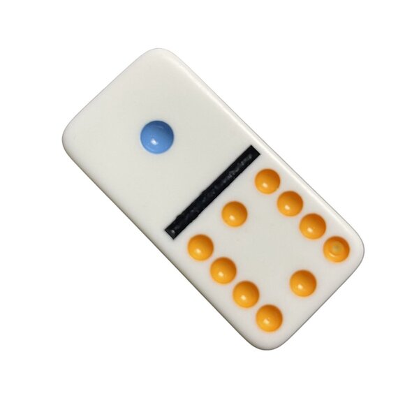 Double Twelve Dominoes Replacement Tile 1 10 Color Dot mq - Picture 2 of 3